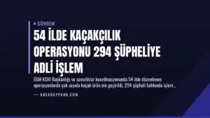 54 İlde Kaçakçılık Operasyonu 294 Şüpheliye Adli İşlem
