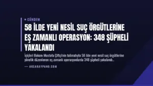 58 İlde Yeni Nesil Suç Örgütlerine Eş Zamanlı Operasyon: 348 Şüpheli Yakalandı