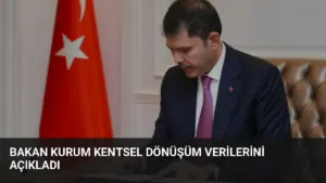 Bakan Kurum Kentsel Dönüşüm Verilerini Açıkladı