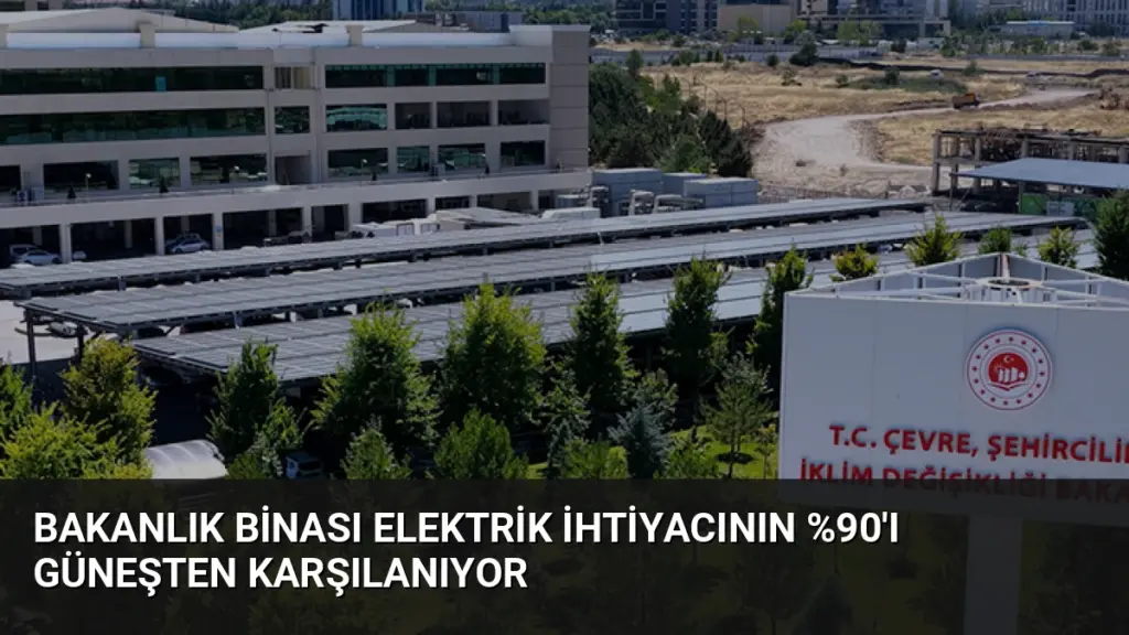 Bakanlık Binası Elektrik İhtiyacının 'ı Güneşten Karşılanıyor