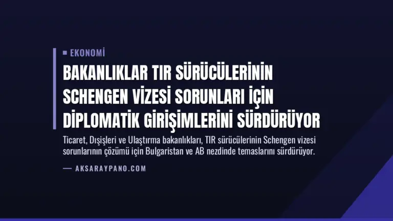 Bakanlıklar TIR Sürücülerinin Schengen Vizesi Sorunları İçin Diplomatik Girişimlerini Sürdürüyor