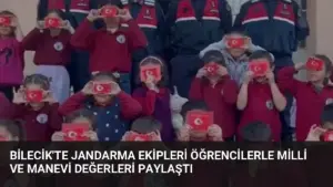 Bilecik'te Jandarma Ekipleri Öğrencilerle Milli ve Manevi Değerleri Paylaştı