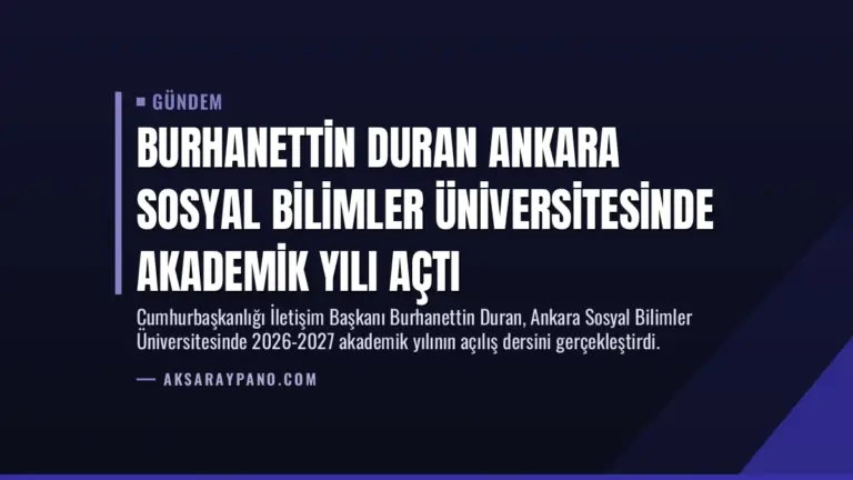 Burhanettin Duran Ankara Sosyal Bilimler Üniversitesinde akademik yılı açtı