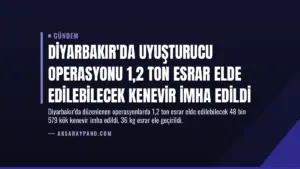 Diyarbakır’da Uyuşturucu Operasyonu 1,2 Ton Esrar Elde Edilebilecek Kenevir İmha Edildi