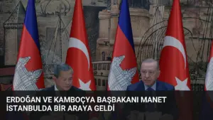 Erdoğan ve Kamboçya Başbakanı Manet İstanbulda Bir Araya Geldi