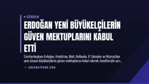 Erdoğan Yeni Büyükelçilerin Güven Mektuplarını Kabul Etti