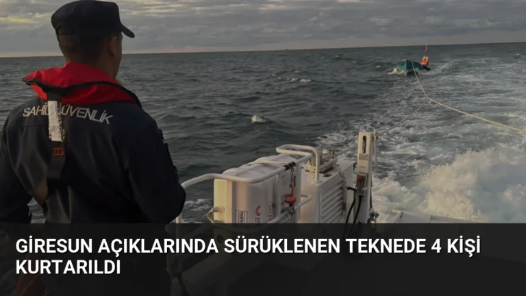 Giresun Açıklarında Sürüklenen Teknede 4 Kişi Kurtarıldı