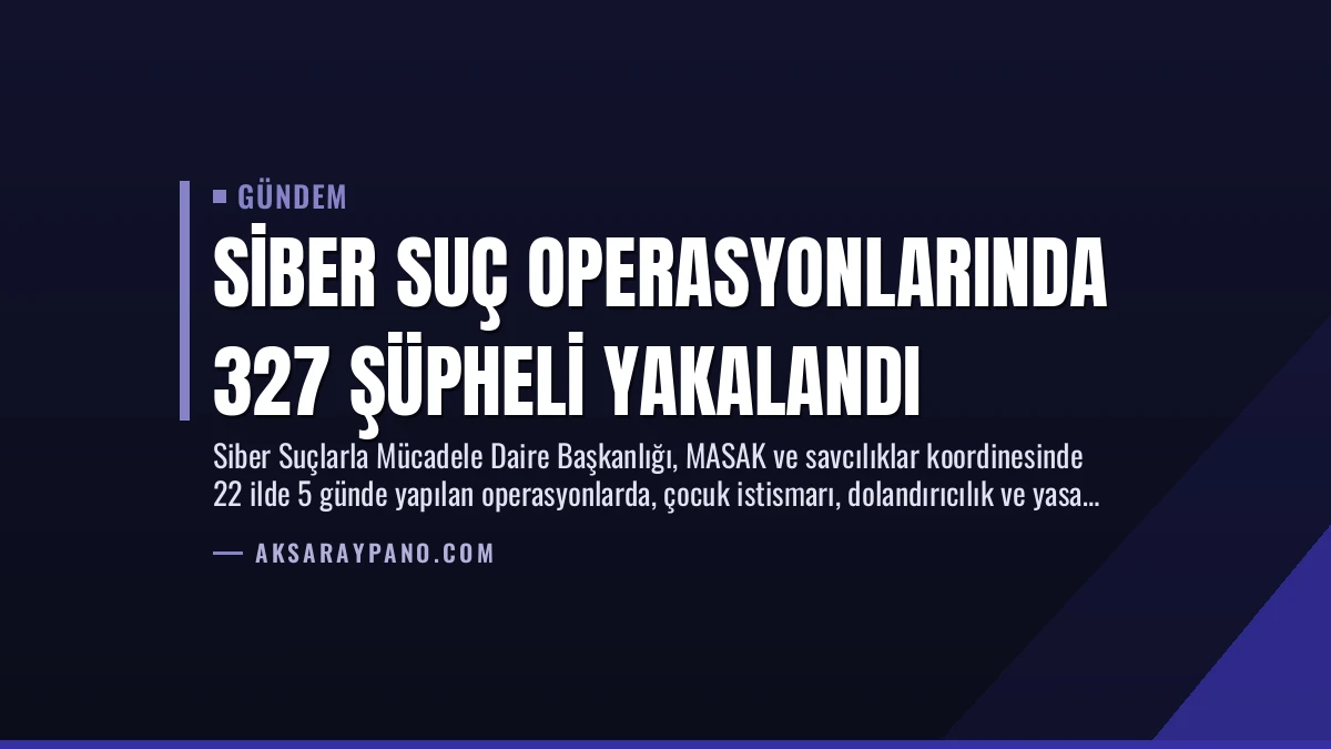Siber Suç Operasyonlarında 327 Şüpheli Yakalandı
