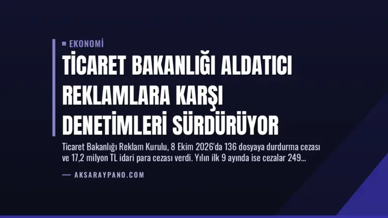 Ticaret Bakanlığı Aldatıcı Reklamlara Karşı Denetimleri Sürdürüyor