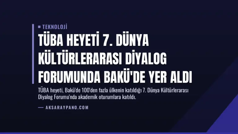 TÜBA Heyeti 7. Dünya Kültürlerarası Diyalog Forumunda Bakü'de Yer Aldı