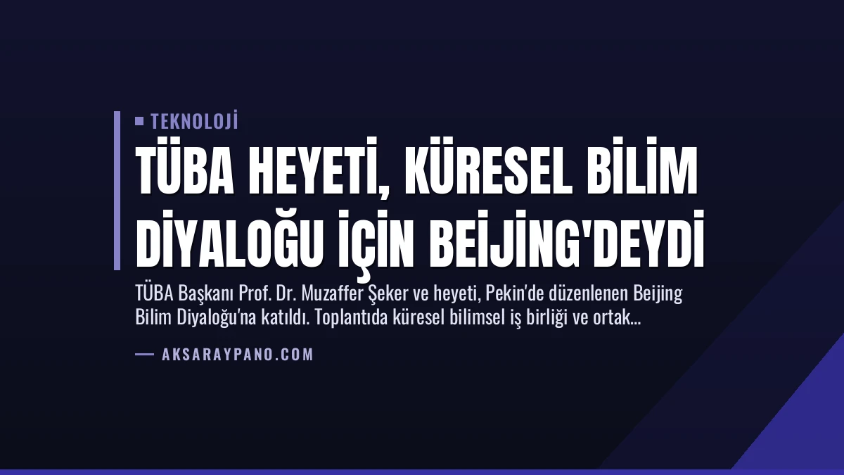 TÜBA Heyeti, Küresel Bilim Diyaloğu İçin Beijing’deydi