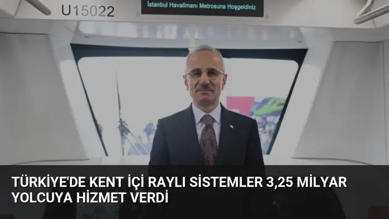 Türkiye’de Kent İçi Raylı Sistemler 3,25 Milyar Yolcuya Hizmet Verdi